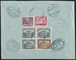 1933 Ajánlott Levél 6 Db Bélyeggel New Yorkon Keresztül Linzbe Küldve / Registered Cover With 6 Stamps Via New York To L - Altri & Non Classificati