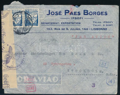 1942 Cenzúrázott Légi Levél Stockholmba / Censored Airmail Cover To Stockholm - Otros & Sin Clasificación