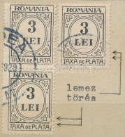 O 1930 2 Db Portó Bélyeg Lemezhibával / 2 X Mi P 66, Plate Flaws - Sonstige & Ohne Zuordnung