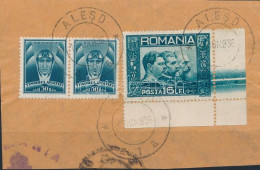 1936 16Lei Bélyeg Nagy Rákelcsíkkal / Paint Stripe - Altri & Non Classificati