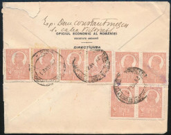 1921 Ajánlott Levél 8 Db Bélyeggel Bécsbe Küldve / Registered Cover With 8 Stamps To Vienna - Andere & Zonder Classificatie