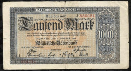 ALLEMAGNE . BILLET DE 1.000 MARK . 1922 . - 1000 Mark