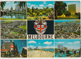 Australia VICTORIA VIC Multiviews MELBOURNE Engelander Kruger No1 Postcard 1971 Pmk 15c Aust-Asia Music Stamp - Melbourne