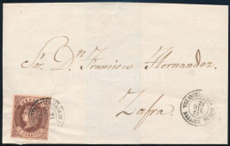 1863 Levél / Cover "VILLANUE VA DE LA SERENA" - "ZAFRA" - Other & Unclassified