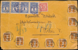 1920 8 Bélyeges Levél Bécsbe, Ott Megportózva / Cover To Vienna, With Postage Due - Andere & Zonder Classificatie