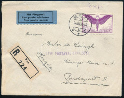 1936 Ajánlott Légi Levél Budapestre / Airmail Registered Cover - Altri & Non Classificati
