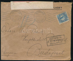 1918 Cenzúrázott Levél Stockholmból / Censored Cover From Stockholm - Altri & Non Classificati