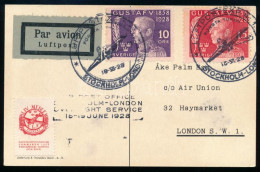 1928 Légi Levelezőlap Londonba / Airmail Postcard To London - Andere & Zonder Classificatie