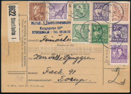 1947 Csomagszállító 9 Db Bélyeggel / Parcel Card With 9 Stamps - Autres & Non Classés