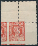* 1918 Mi 135 ívsarki Bélyeg Látványosan Elfogazva / Corner Stamp With Shifted Perforation - Autres & Non Classés