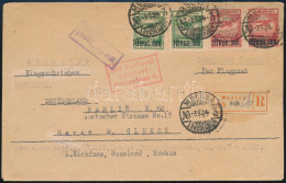 1924 Légi Ajánlott Levél A Teljes Repülő Sorral Moszkvából Berlinbe / Mi 267-270 On Airmail Registered Cover From Moscow - Andere & Zonder Classificatie