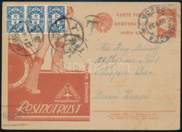 1930 Reklám Levelezőlap Odesszából Shanghaiba, Itt 2c Hármascsíkkal Megportózva, RR! / Advertising Postcard From Odessa  - Altri & Non Classificati