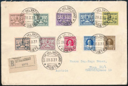 1931 Ajánlott Levél Bécsbe / Registered Cover With 10 Stamps To Vienna - Autres & Non Classés