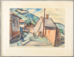 A. Tóth Sándor (1904-1980): Tokaj, 1961. Akvarell, Papír, Jelezve Jobbra Lent: A Tóth Sándor, Balra Lent: Tokaj 1961. Üv - Otros & Sin Clasificación