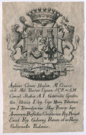 Andreas Comes Hadik (gróf Hadik András), XVIII. V. XIX. Sz.). Rézmetszet, Papír, Jelzés Nélkül. 15x9 Cm. - Other & Unclassified