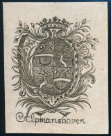 V. Alpmanshoven, XVIII. Sz.. Rézmetszet, Papír, Jelzés Nélkül. 10x8 Cm. - Sonstige & Ohne Zuordnung