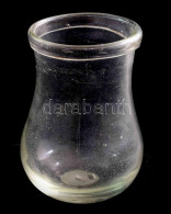 Köpölyöző üveg. Cca 1800, Parád, Színtelen Hutaüveg, Hibátlan, M: 8 Cm - Verre & Cristal