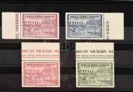 1940 Olimpia, Sport 4 Klf ívszéli Levélzáró / American Olympic Committee Margin Labels - Non Classificati