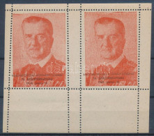 1943 Horty 75. Születésnapja Levélzáró Kisív Gépszínátnyomattal / Label Mini Sheet With Mashine Offset - Ohne Zuordnung