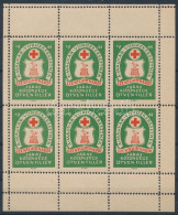 1944 Szentgotthárdi Járás Közönsége A Magyar Vöröskeresztnek 50f Adománybélyegek, 6-os Kisíven / Hungarian Charity Stamp - Non Classés