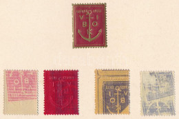 1935 Újpest Levélzáró 4 Klf Nyomási Eltérés / 4 Labels - Non Classés