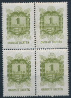 1945 1 Millió P Okirati Illetékbélyeg Négyestömb (320.000) / Fiscal Stamp Block Of 4 - Sin Clasificación