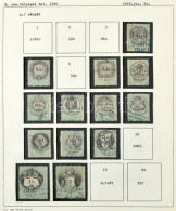 Okmánybélyeg Gyűjtemény 1868-1887 400 Db Okmánybélyeg Vízjel és Fogazatok Szerint Rendezve 37 Albumlapon. Az 1970-es éve - Non Classés