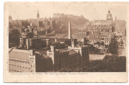 Postcard UK Scotland Edinburgh View From Calton Hill Looking West Including Former Calton Jail Prison Unposted - Midlothian/ Edinburgh