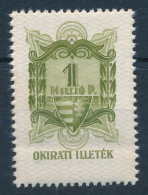 1945 1 Millió P Okirati Illetékbélyeg (80.000) - Sin Clasificación