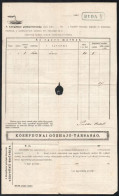 1868 Középdunai Gőzhajó-Társaság Fuvarlevél Budáról Vácra, Honvéd Teherszállító Hajó, "Buda 15|5", "Vácz 15|5", Ill. "Ho - Unclassified