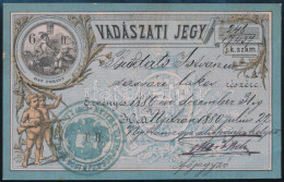 1880 Nyitra, Vadászati Jegy, Szép állapotban / Hunter Ticket - Zonder Classificatie