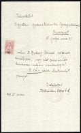 1937 Ifj. Bókai Bókay János (1858-1937),gyermekgyógyász, Egyetemi Tanár Temetésére Küldött Virágszámla, Az "Egyetemi Gye - Zonder Classificatie
