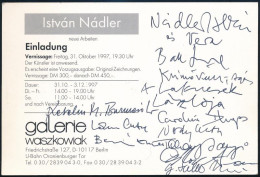 1997 István Nádler Neue Arbeiten. Berlin, Galerie Waszkowiak. Kiállítási Kártya Méretű Kiállítási Meghívó.   Rajta Nádle - Ohne Zuordnung