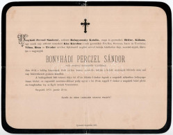 1878 Bonyhádi Perczel Sándor (1809-1878) 1848-49-es Honvéd őrnagy, A Felsőtiszai Bocskai Honvédzászlóalj Parancsnoka, Pe - Non Classés