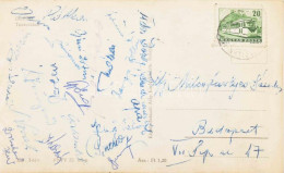 1964 FTC Labdarúgók által Aláírt Képeslap Varga, Novák, Fenyvesi, Rákosi, Géczi, Stb / Autograph Signed Postcard Of Hung - Sonstige & Ohne Zuordnung