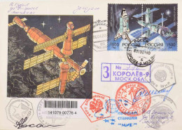 Alekszandr Kaleri (1956- ) Szergej Zaljotin (1962- ) Orosz űrhajósok Aláírásai Emlékborítékon / Signatures Of Aleksandr  - Other & Unclassified