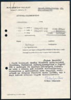 1981 Sebes Gusztáv (1906-1986) Az Aranycsapat Edzőjének Autográf Aláírással Ellátott Devizaátvételi Igazolása - Sonstige & Ohne Zuordnung