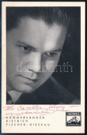 Dietrich Fischer-Dieskau (1925-2012) Német Operaénekes, Karmester Autográf Dedikációja Autogramkártyán/ Autograph Signat - Autres & Non Classés