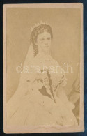 Wittelsbach Erzsébet, Sisi (1837-1898) Osztrák Császárné, Magyar Királyné Fotója, 10,5×6,5 Cm - Altri & Non Classificati