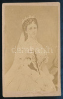 Wittelsbach Erzsébet, Sisi (1837-1898) Osztrák Császárné, Magyar Királyné Fotója, 10,5×6,5 Cm - Autres & Non Classés