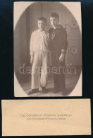 1923 Tállya, Gróf Apponyi Géza és Gróf Apponyi Alfréd Fényképe, Hátoldalon Autográf írásukkal. 8x11 Cm Hozzá Egy Névjegy - Other & Unclassified