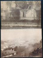 1916 Háborús Károk A Harcok Nyomán Görzben (Gorizia), 2 Db Fotó, Hátoldalt Felirattal, 7,5×11 Cm - Sonstige & Ohne Zuordnung