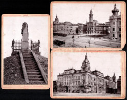 1902 Arad, Képek A Városról A Századfordulóról: Városháza, Pénzügyi Palota, Vértanúszobor, Stb.; 5 Db Keményhátú Fotó (l - Other & Unclassified