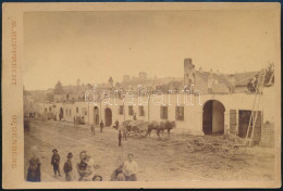 Cca 1880 Sopron Házsor Bontása. M. Rupprecht Kabinetfotója 17x11 Cm / Oedenburg Demolition Of Houses. Photo 17x11 Cm - Sonstige & Ohne Zuordnung