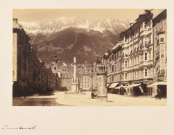 Cca 1900 Innsbruck, Ausztria, 2 Db Városkép, Kartonra Kasírozott Fotó, 14×9 Cm - Other & Unclassified