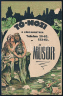 Cca 1922 Tó-Mozi A Városligetben. Műsor. Szecessziós Címlappal Illusztrált Prospektus. Bp., Thália-ny., Litografált Címl - Pubblicitari