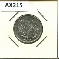 20 CENTS 1982 SUDAFRICA SOUTH AFRICA Moneda #AX215.E.A - Afrique Du Sud