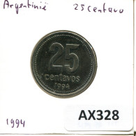 25 CENTAVOS 1994 ARGENTINA Coin #AX328.U.A - Argentine