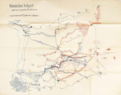 Cca 1916 Katonai Hadmozdulati Térkép - Kiindulási Helyzet, éjjelezés Szeptember 8-ról 9-re és A Szeptembr Hó 8-iki Felde - Autres & Non Classés