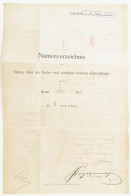 1910 Az S.M.S. Zenta Osztrák-magyar Hadihajó Kimutatása A Májusban Fedélzetre Lépett Személyekről. A Parancsnok Aláírásá - Altri & Non Classificati